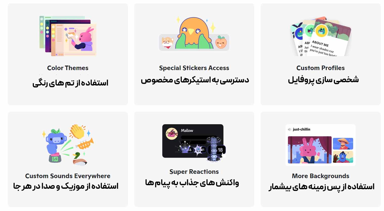 امکانات نیترو دیسکورد